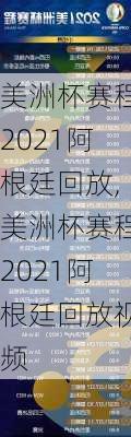 美洲杯赛程2021阿根廷回放,美洲杯赛程2021阿根廷回放视频