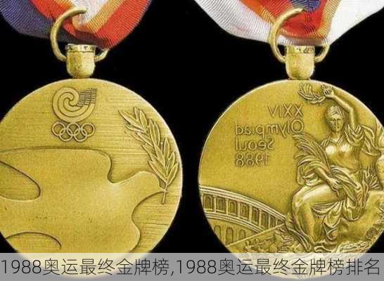 1988奥运最终金牌榜,1988奥运最终金牌榜排名