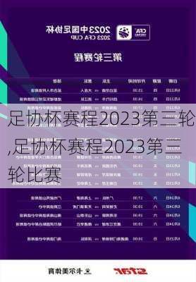 足协杯赛程2023第三轮,足协杯赛程2023第三轮比赛