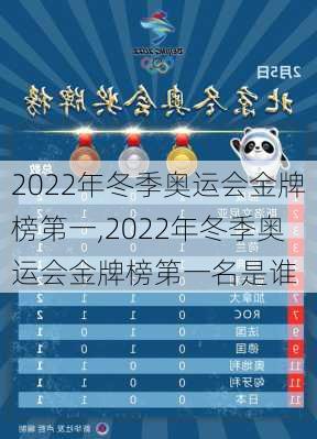 2022年冬季奥运会金牌榜第一,2022年冬季奥运会金牌榜第一名是谁