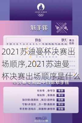 2021苏迪曼杯决赛出场顺序,2021苏迪曼杯决赛出场顺序是什么