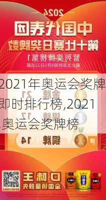 2021年奥运会奖牌即时排行榜,2021,奥运会奖牌榜