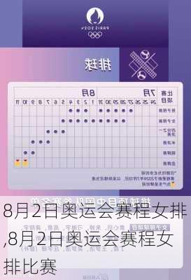 8月2日奥运会赛程女排,8月2日奥运会赛程女排比赛