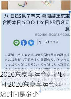 2020东京奥运会延迟时间,2020东京奥运会延迟时间是多少