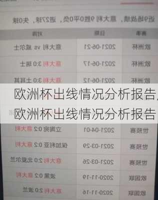 欧洲杯出线情况分析报告,欧洲杯出线情况分析报告