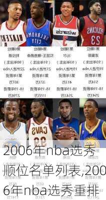 2006年nba选秀顺位名单列表,2006年nba选秀重排