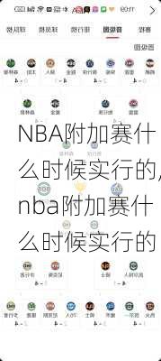 NBA附加赛什么时候实行的,nba附加赛什么时候实行的