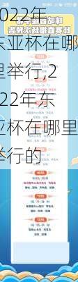 2022年东亚杯在哪里举行,2022年东亚杯在哪里举行的