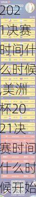 美洲杯2021决赛时间什么时候,美洲杯2021决赛时间什么时候开始