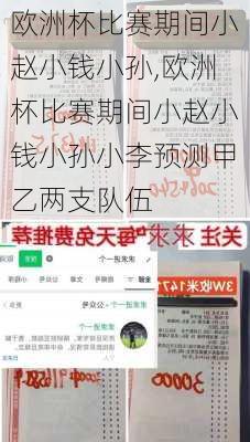 欧洲杯比赛期间小赵小钱小孙,欧洲杯比赛期间小赵小钱小孙小李预测甲乙两支队伍