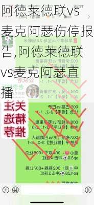 阿德莱德联vs麦克阿瑟伤停报告,阿德莱德联vs麦克阿瑟直播