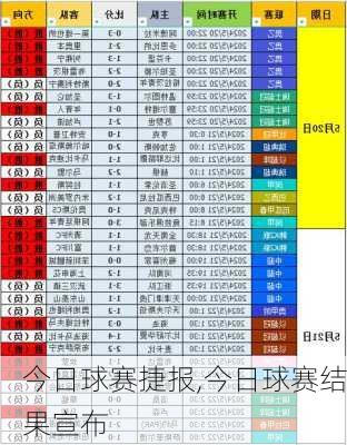 今日球赛捷报,今日球赛结果宣布