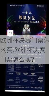 欧洲杯决赛门票怎么买,欧洲杯决赛门票怎么买?