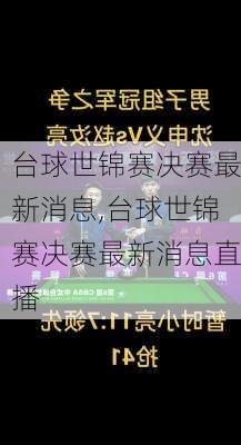 台球世锦赛决赛最新消息,台球世锦赛决赛最新消息直播