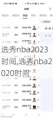 选秀nba2023时间,选秀nba2020时间