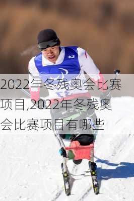 2022年冬残奥会比赛项目,2022年冬残奥会比赛项目有哪些