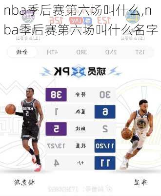 nba季后赛第六场叫什么,nba季后赛第六场叫什么名字