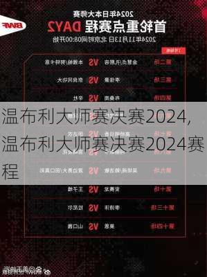 温布利大师赛决赛2024,温布利大师赛决赛2024赛程