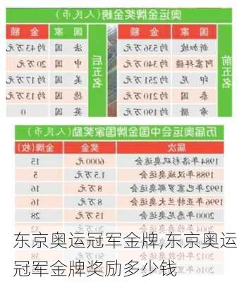 东京奥运冠军金牌,东京奥运冠军金牌奖励多少钱