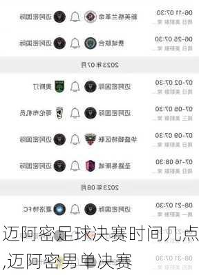 迈阿密足球决赛时间几点,迈阿密男单决赛