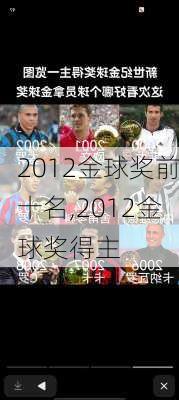 2012金球奖前十名,2012金球奖得主