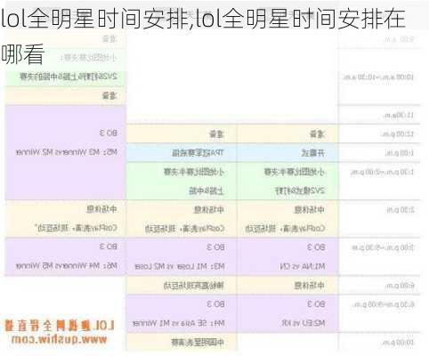 lol全明星时间安排,lol全明星时间安排在哪看