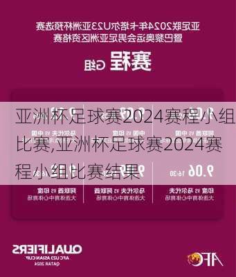 亚洲杯足球赛2024赛程小组比赛,亚洲杯足球赛2024赛程小组比赛结果