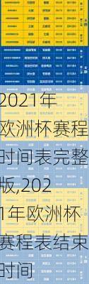 2021年欧洲杯赛程时间表完整版,2021年欧洲杯赛程表结束时间